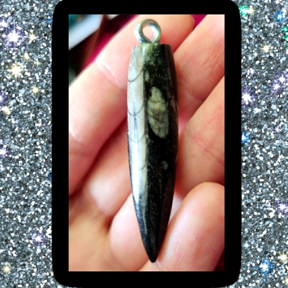 Orthoceras fossil pendant necklace #018 - Picture 2 of 3